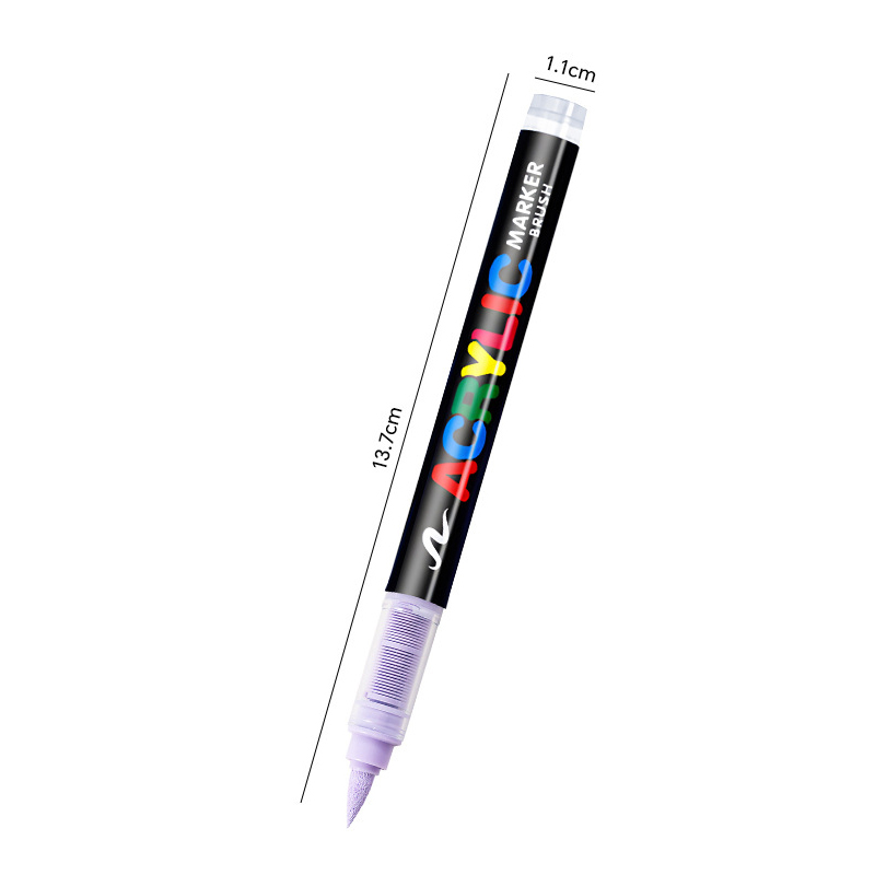 One direct liquid acrylic marker paint brush pen painting stone ceramic glass wood canvas making drawing graffiti coloring pen: light green