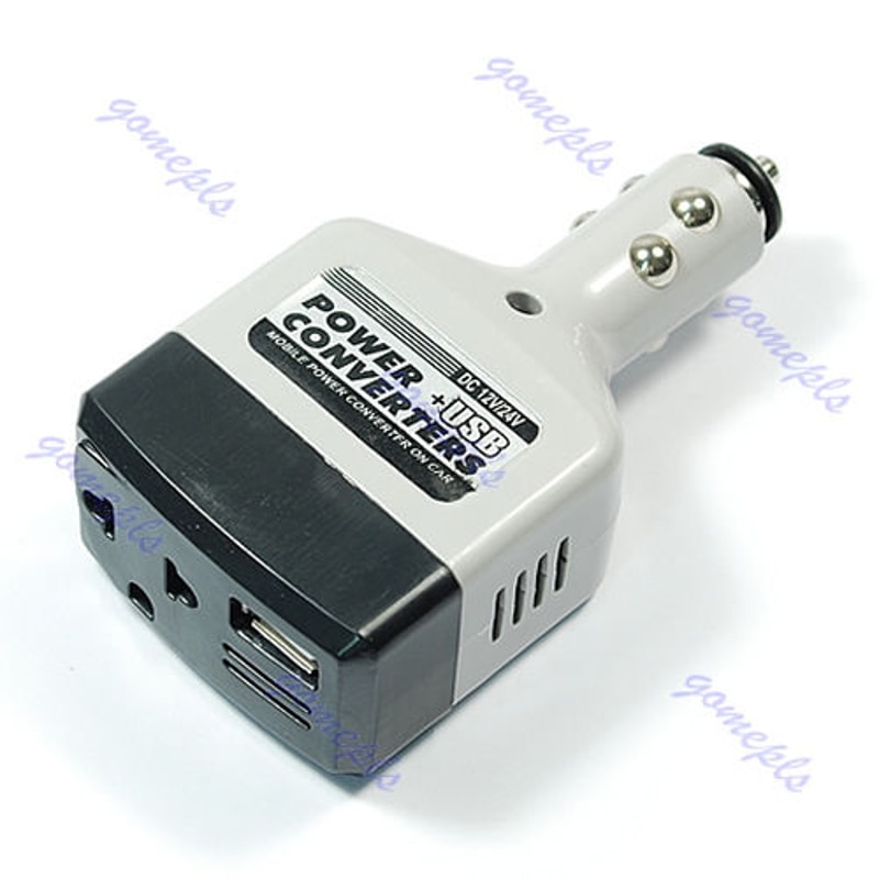 1Pc Auto Auto Charger Adapter Dc 12V Naar Ac Converter 220V Oplader Met Usb