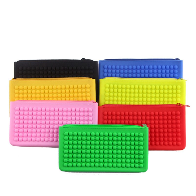 Praktische Unisex Siliconen waterdicht Lange Clutch Wallet Huishoudster's Casual Goedkope telefoon/Key/Portemonnees Potlood Tas voor studenten