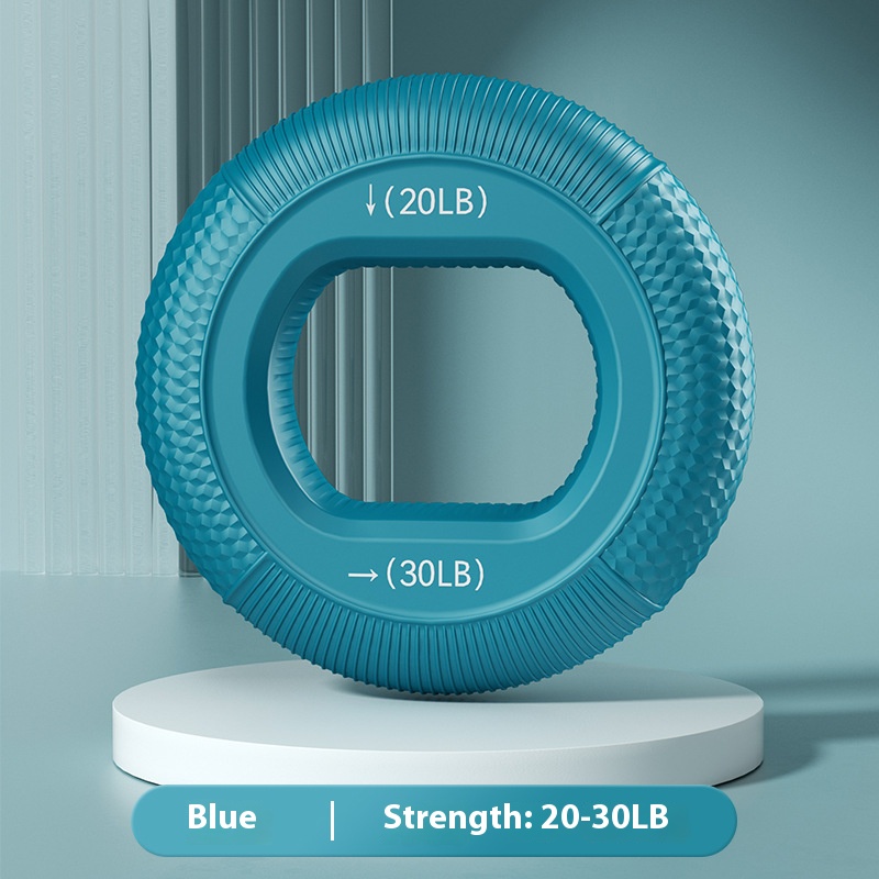 Anillo de agarre de silicona con fuerza ajustable, dispositivo de agarre de silicona para entrenamiento de rehabilitación de fuerza, bola de agarre: Azul