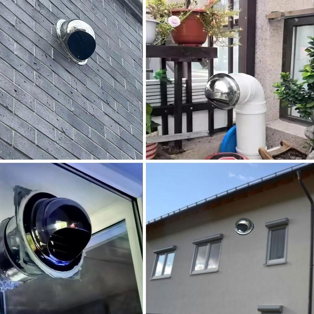 Stainless Steel Vent Ducting Ventilation Exhaust Grille Cover 100/150mm Round Waterproof Heating Cooling Air Ceiling Vents Cap ﻿