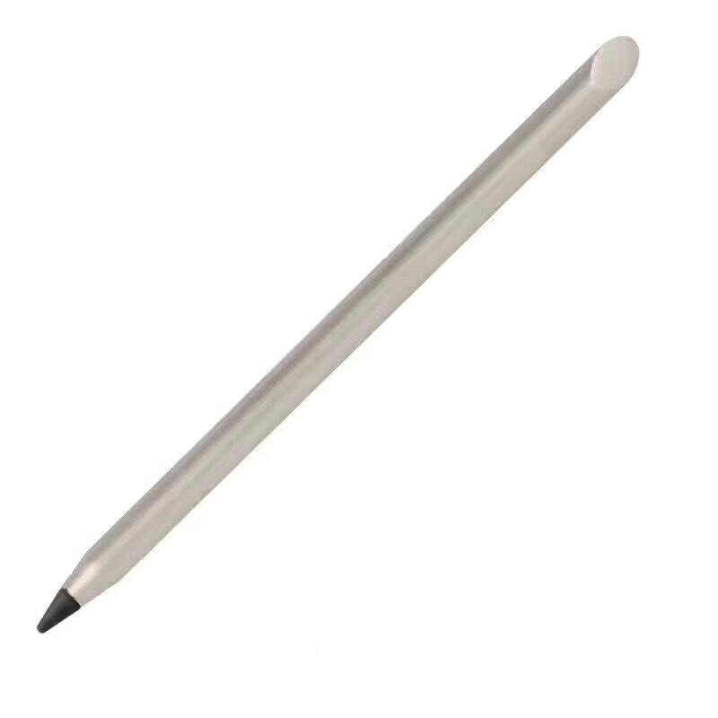Eternity Pen Metalen Afgeschuinde Potlood Hb Potlood Kantoor Schrijven Schoolbenodigdheden Briefpapier High-End: Silver