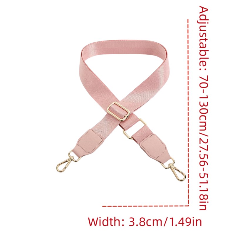 Cinturón ajustable para bolso cruzado, correa de hombro de poliéster tejido, Asa Simple de Color sólido