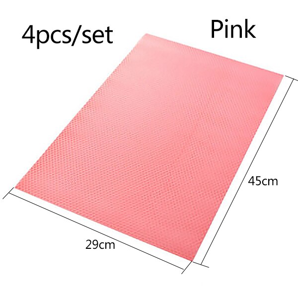 4 pçs/set Geladeira À Prova D' Água Pad Antibacteriano Anti-incrustantes Mofo Umidade Tailorable Geladeira Pad Esteiras: Pink