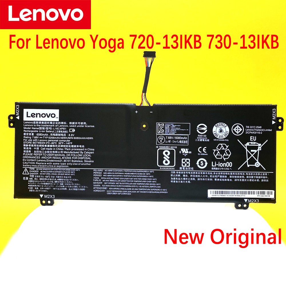 Batería Original para portátil Lenovo Yoga 720-13IKB-80X60050GE 730-13IKB-81C 81CT007YGE L16L4PB1 L16C4PB1 L16M4PB1, novedad