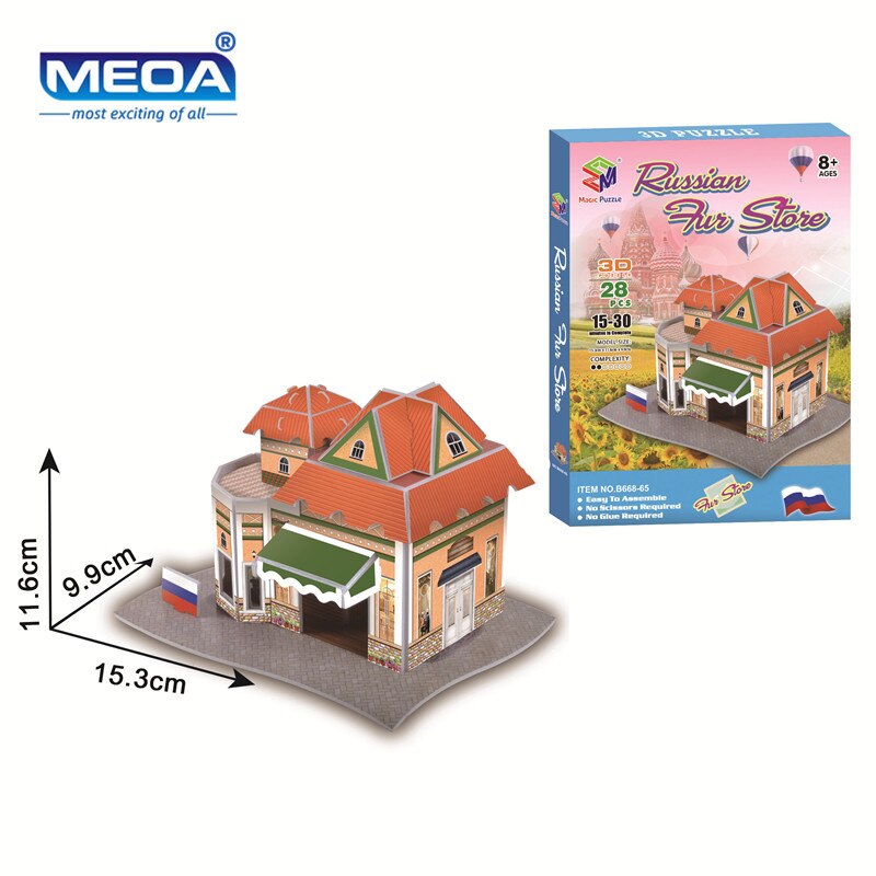 EVA Welt Dorf Miniatur Haus Gebäude 3D Puzzle Modell Bau 3D Jigsaw Puzzle Spielzeug Für Kinder X'mas: 668-65