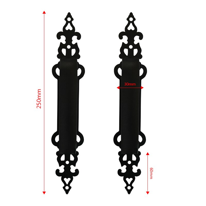 LWZH-poignée de traction de porte de grange | Ensemble de poignée de porte de placard coulissante 250mm