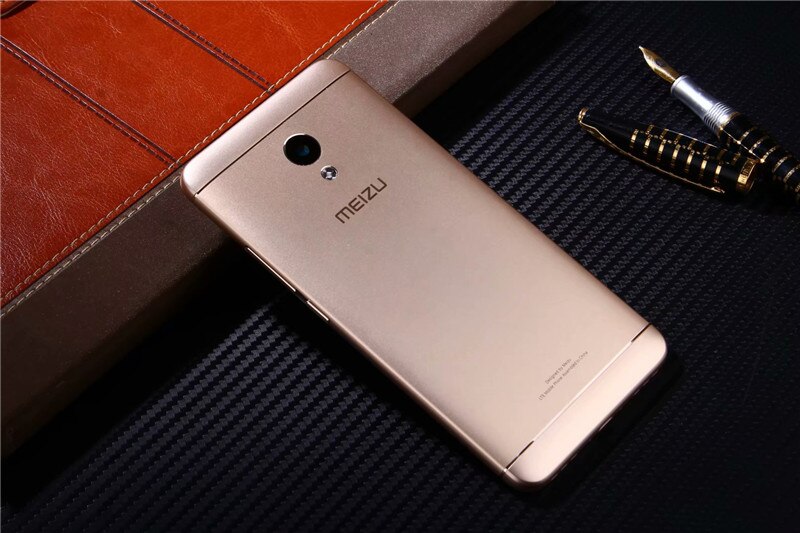 M5S 100% Original Rear Housing Cover For Meizu M5S Mini Metal Back Door Repair Battery Case + Buttons Camera Glass: Golden
