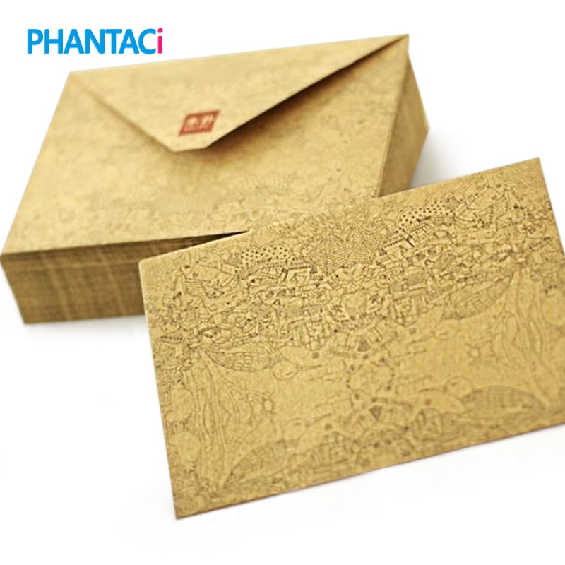 Sobre vintage Retro de Papel Kraft para tarjetas de visita, sobres de de estilo europeo de , , 10 unids/lote