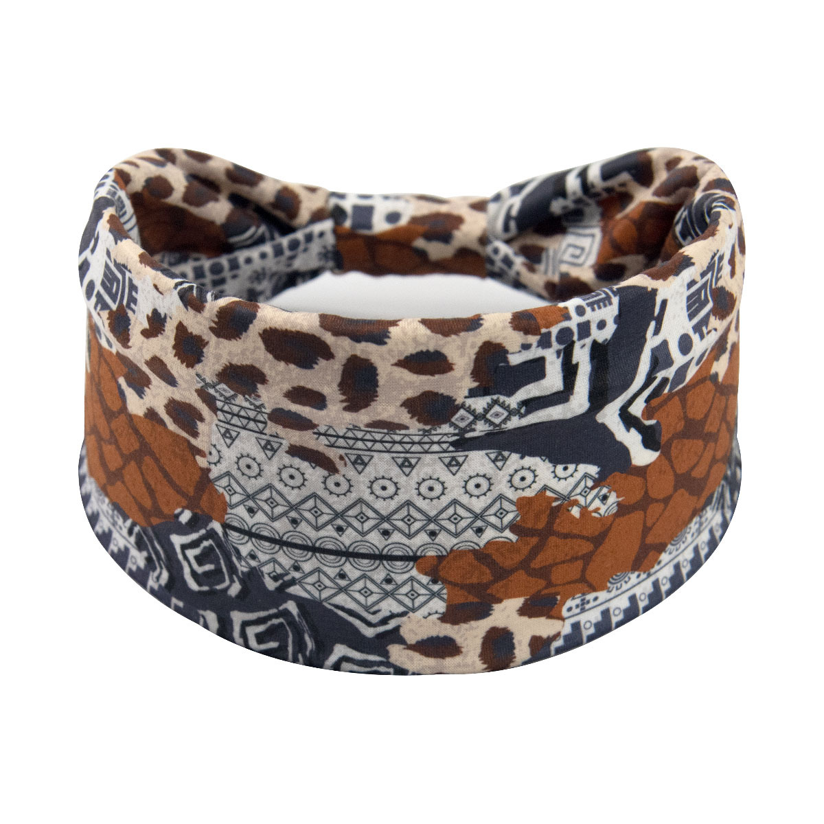 Boho headbands para mulheres largo atado antiderrapante africano bandana elástica yoga turbante lenços de cabelo treino impresso acessórios para o cabelo: MULTI