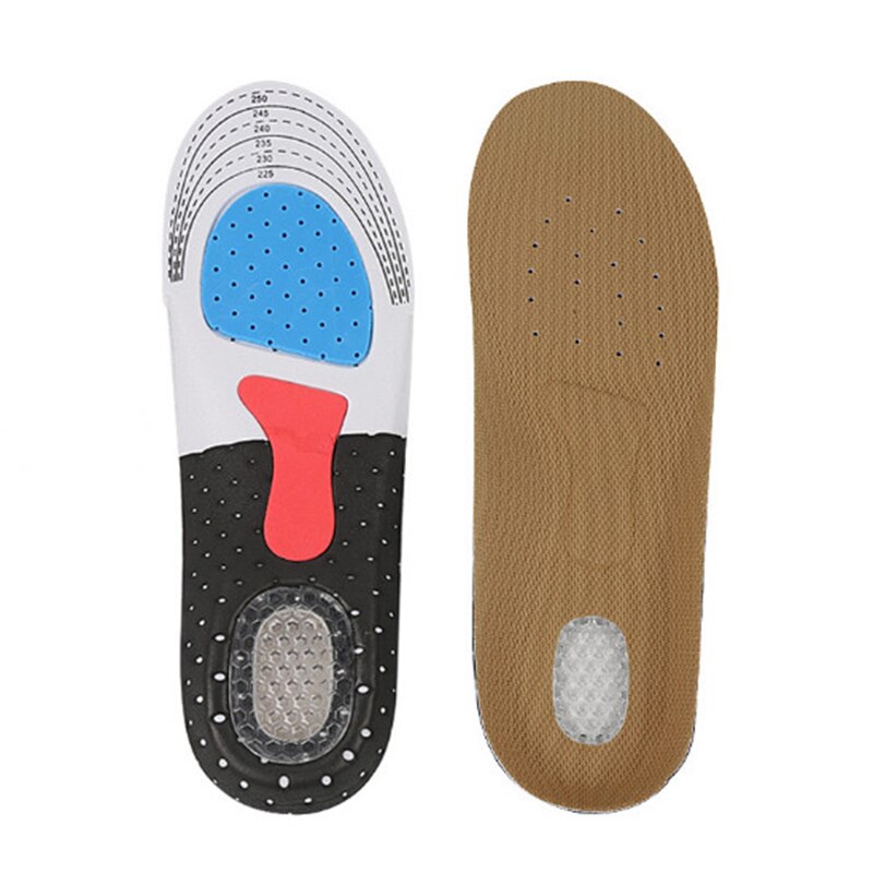 Plantillas de Gel de silicona para correr, para pies, hombre y mujer, almohadilla ortopédica, masajeador, absorción de impacto, soporte para arco: Khaki L 40-45