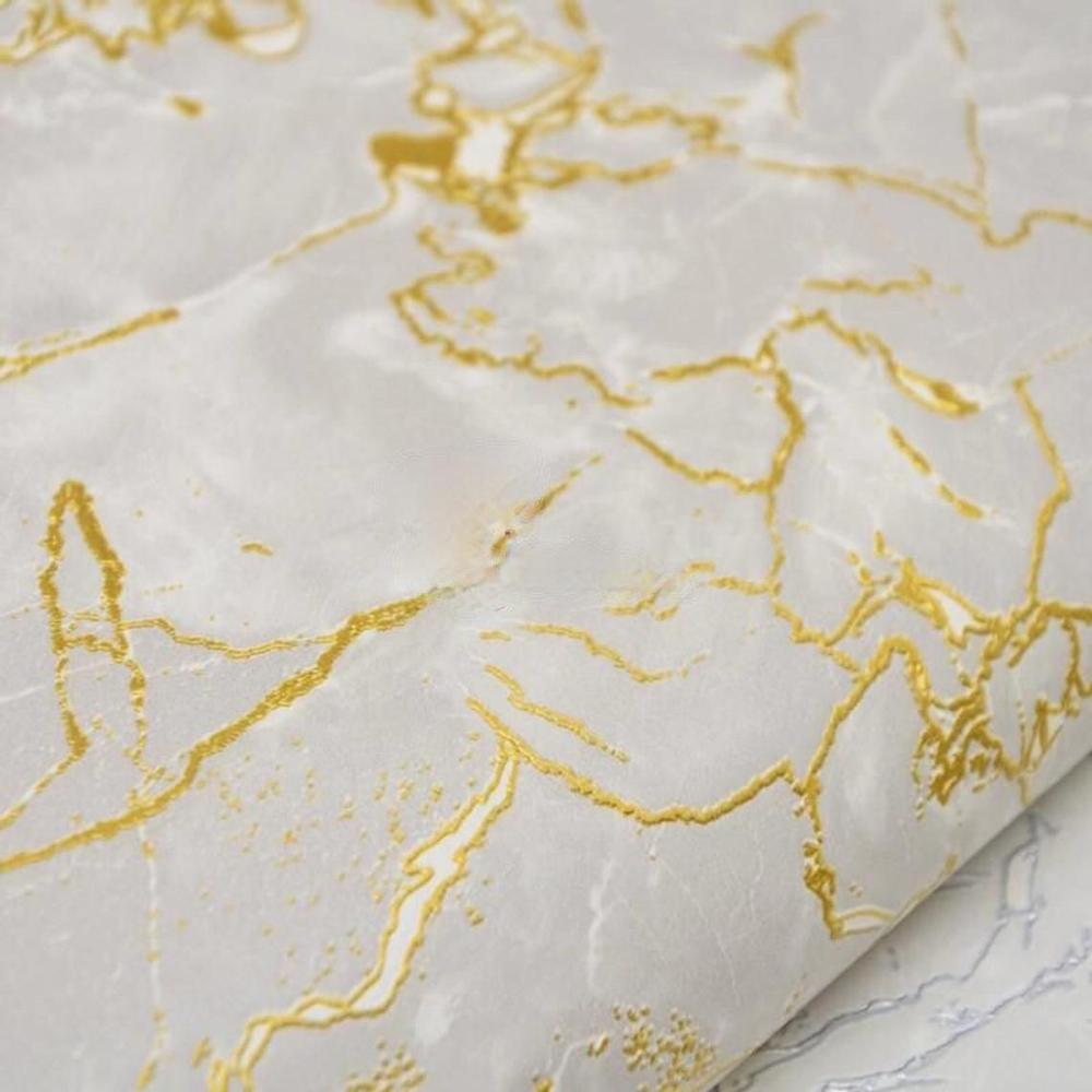 Marmer Patroon Behang Roll Goud Wit Roll: 53Cm X 10M Vinyl Vliesbehang