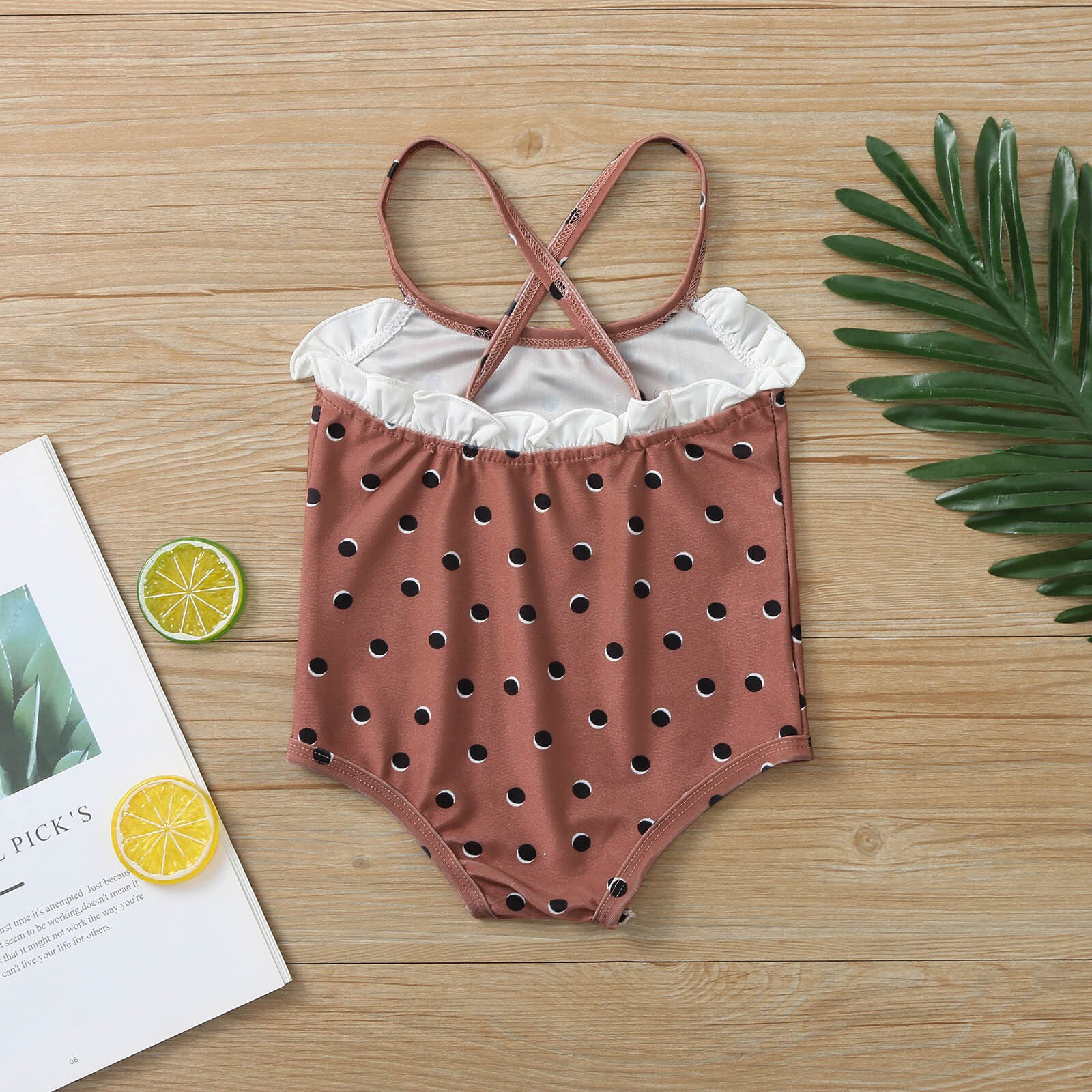 #48 Meisjes Zwemmen Dragen Leuke 1-6y Peuter Baby Jongens Meisjes Polka Dot Badmode Badpak Strand Romper Kleding Maillot De bain Fille