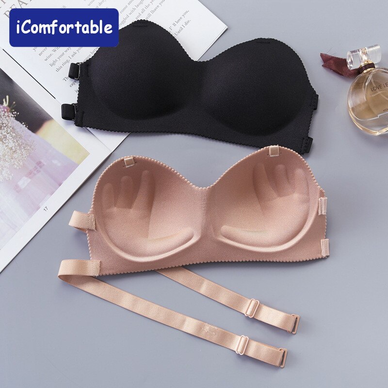 Strapless Chest Wrap Sexy Gathered Wild Back Anti-glare Invisible Ladies Tube Top Bras Wireless Bras for Women