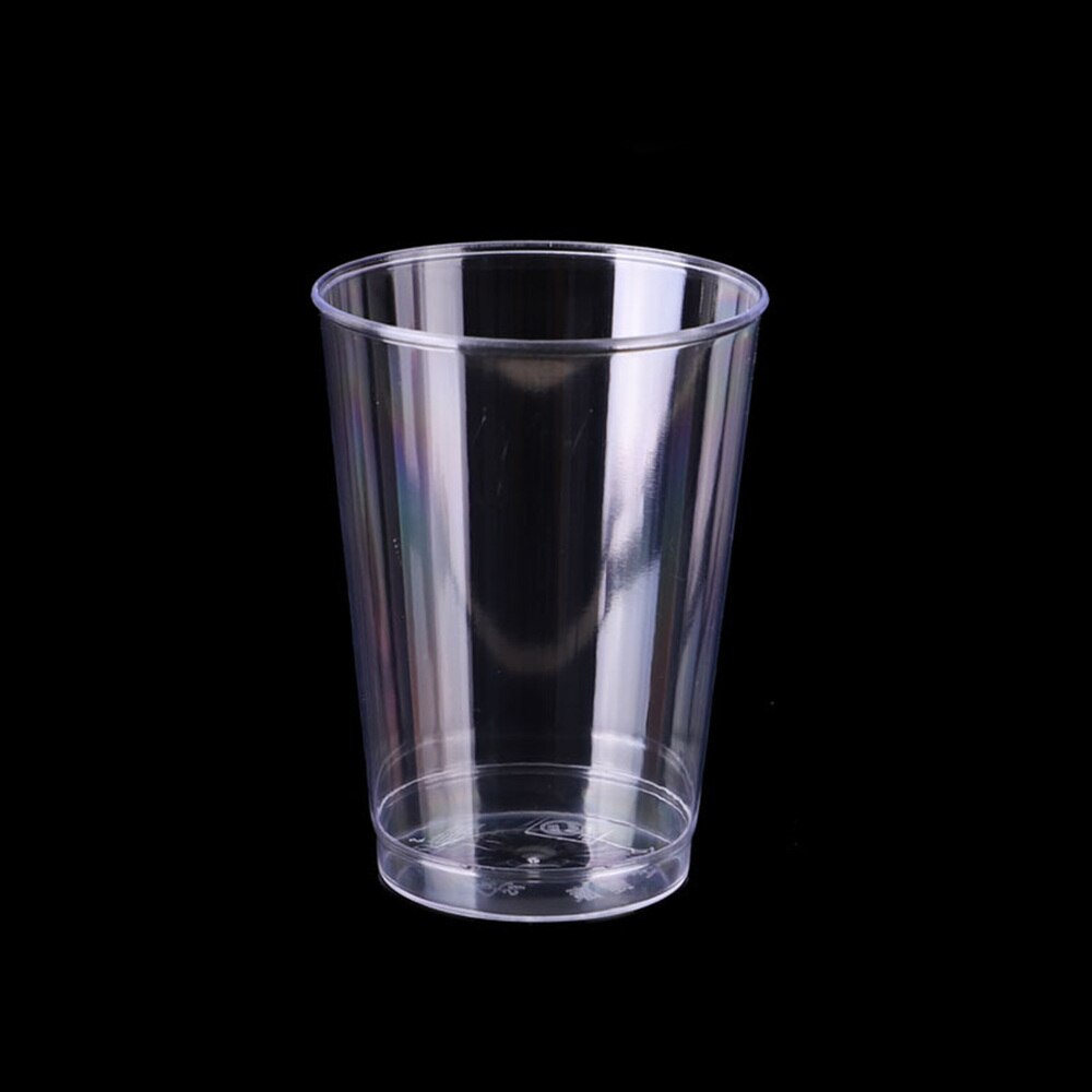 30 stücke Einweg Tassen transparent Verdicken Trinken Tasse Geschirr Partei Liefert für Cafe Bar Restaurant (200ML Gerade