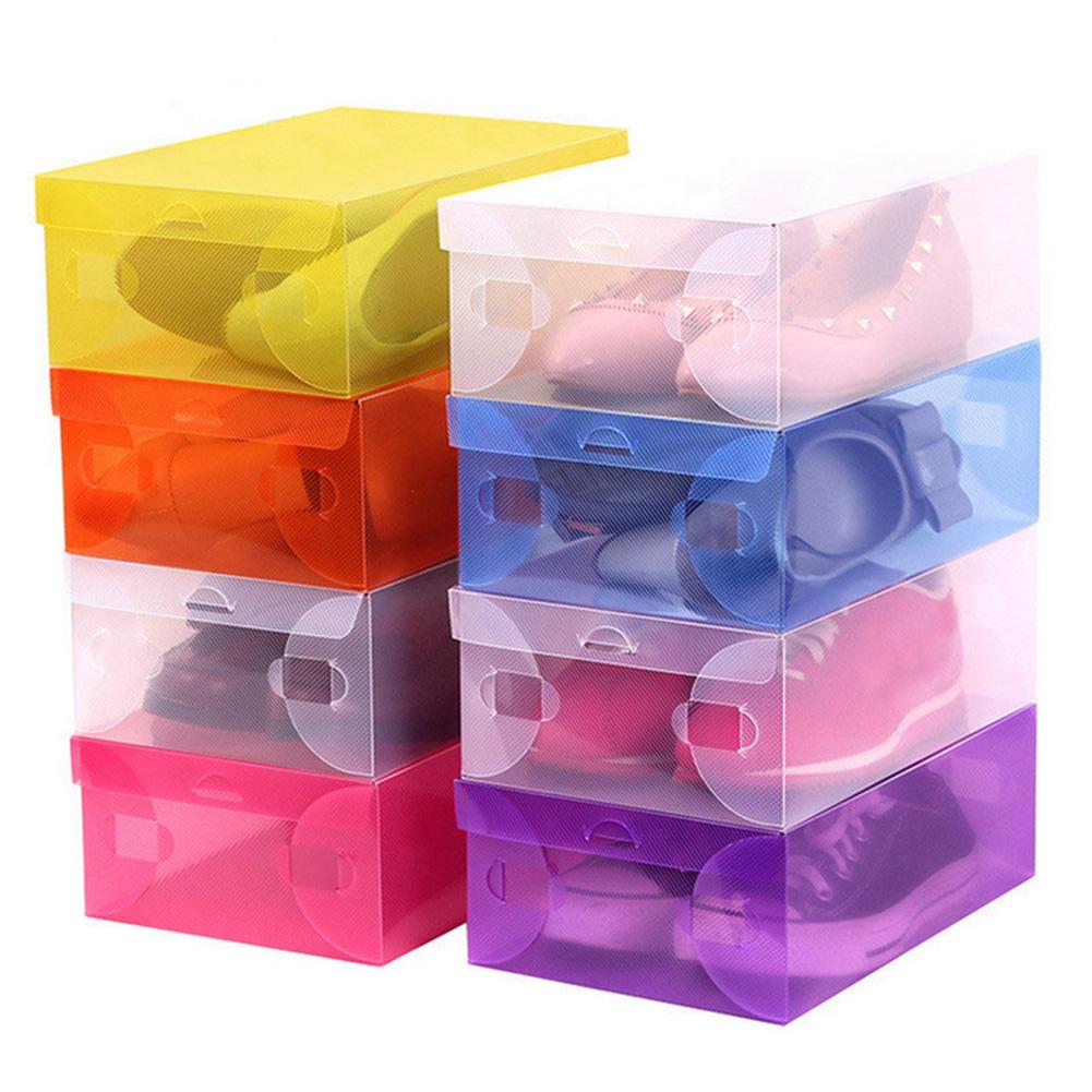 Transparent Dust-proof Stackable Drawer Shoes Storage Box Container Organizer Space Saving Plastic Drawers Shoe Boxes