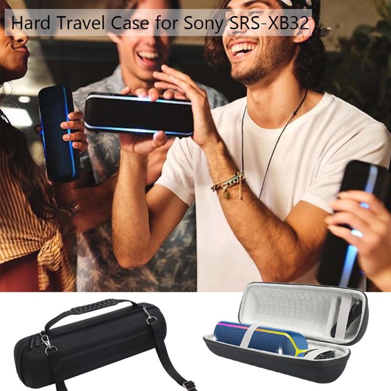 Runde Stoßfest Harte Schutz EVA fallen Kasten für Sony SRS-XB32 extra Bass Tragbare Bluetooth Lautsprecher