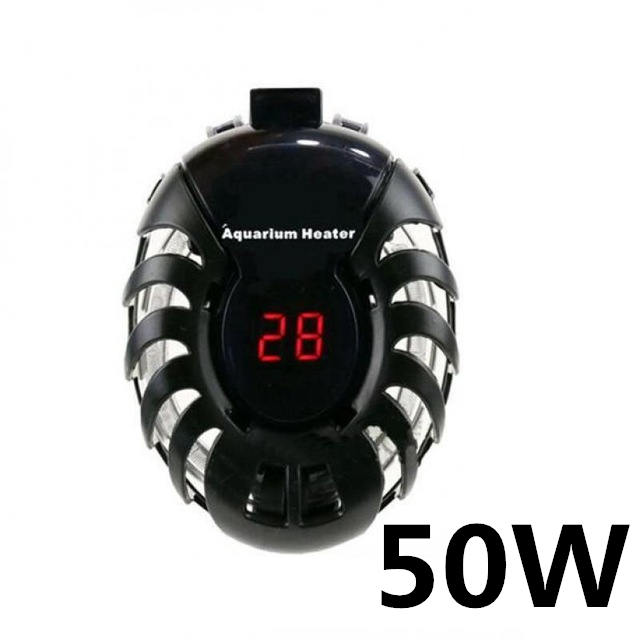 220V Digitale Aquarium Mini Heizung Automatische Wasser Heizung Stangen Digitale Temperatur Regler für Schildkröte Aquarium Zubehör: 50w / uns Stecker