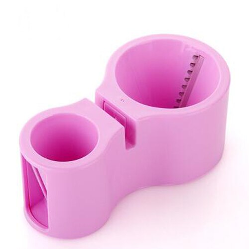 Fruit & Groenten Versnipperd Apparaat/multifunctionele schroef rasp/wiel puntenslijper/Wortel Cutter/Keuken Trechter model Spiral Slicer: PINK