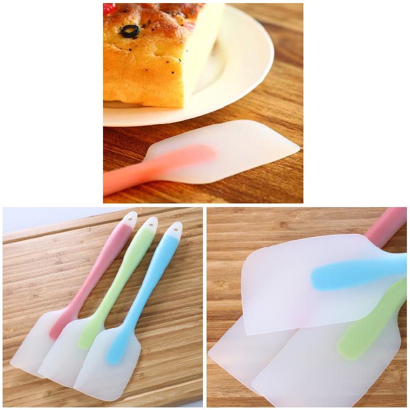 Silicone Spatulas Non Stick Baking Cake Flour Mixing Scraper Oil Bread Scraper Silicone Spatula DC120