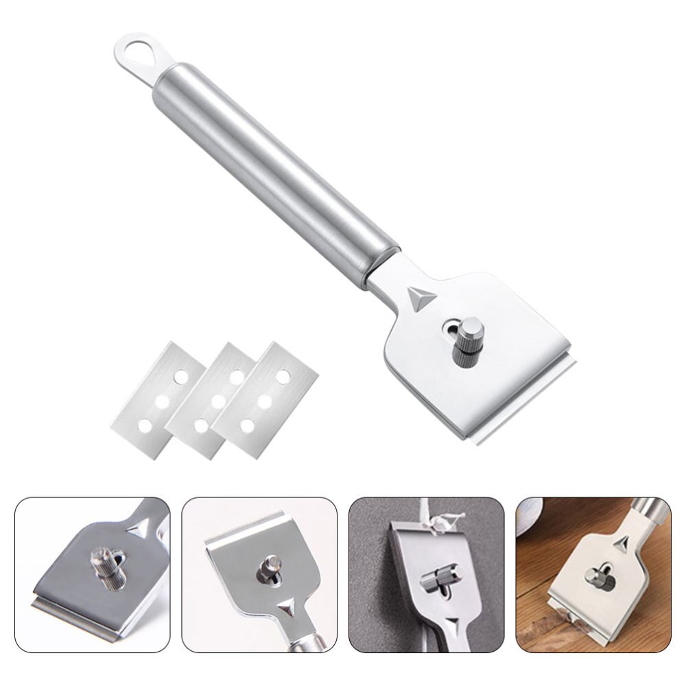 Glass Wall Putty Scraper Cleaning Scraper Kitchen Cleaning Shovel with 4pcs Blades