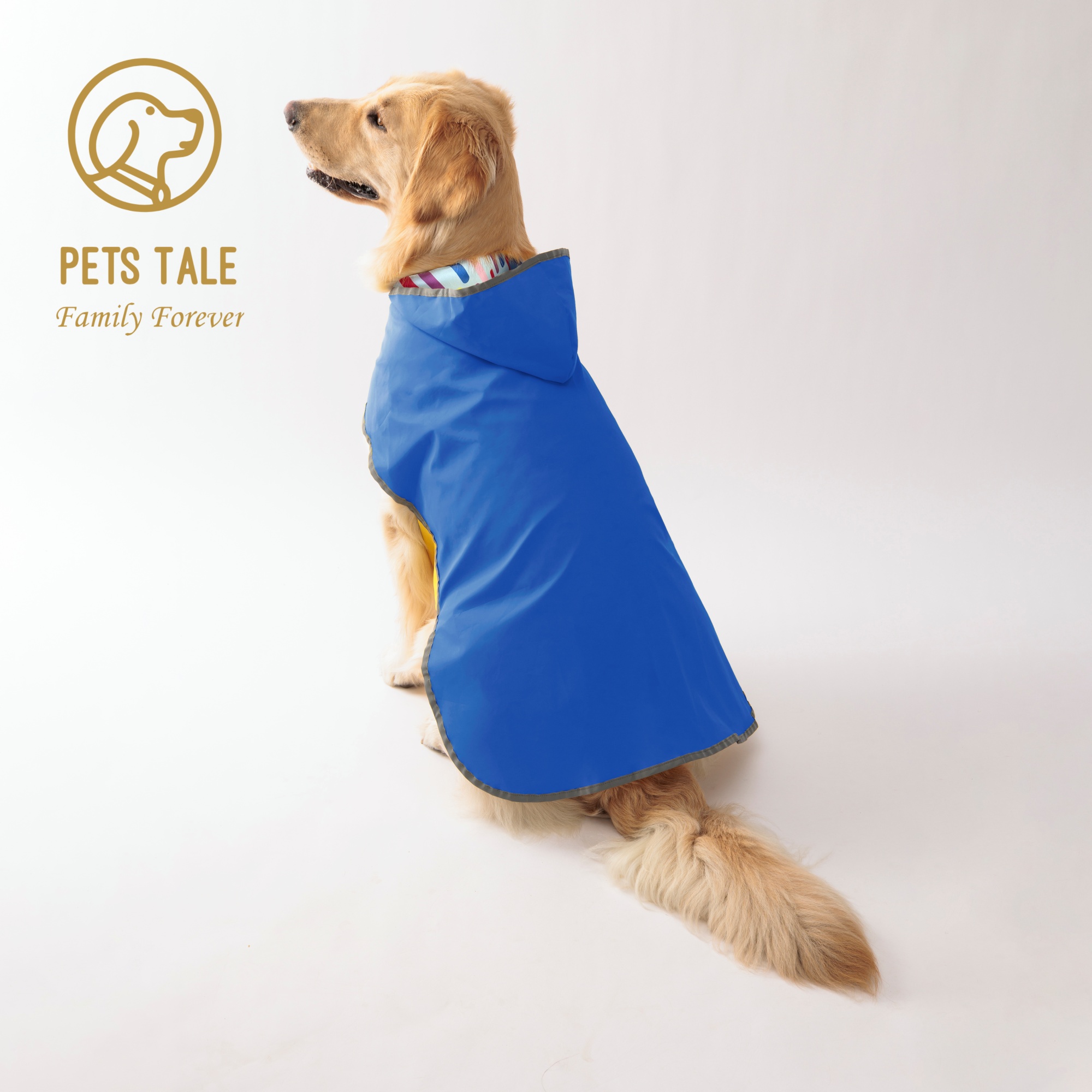 ¡Manta tu cachorro seco y : impermeable amarillo de doble capa con uso bidireccional!: 5 XL / Azul