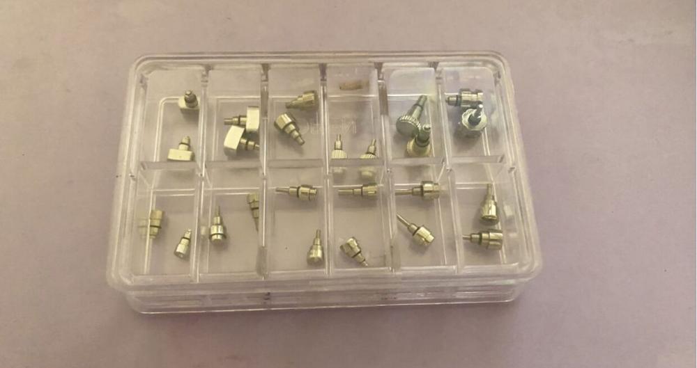 1 Set Roestvrijstalen Horloge Waterdicht Zilver Pusher Voor Horloge Reparatie