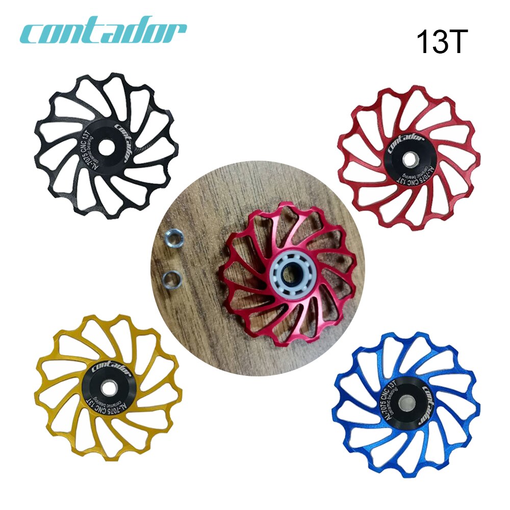 Bicycle rear derailleur ceramic guide wheel 11T / 12T / 13T / 18T ceramic bearing guide wheel variable speed tensioner