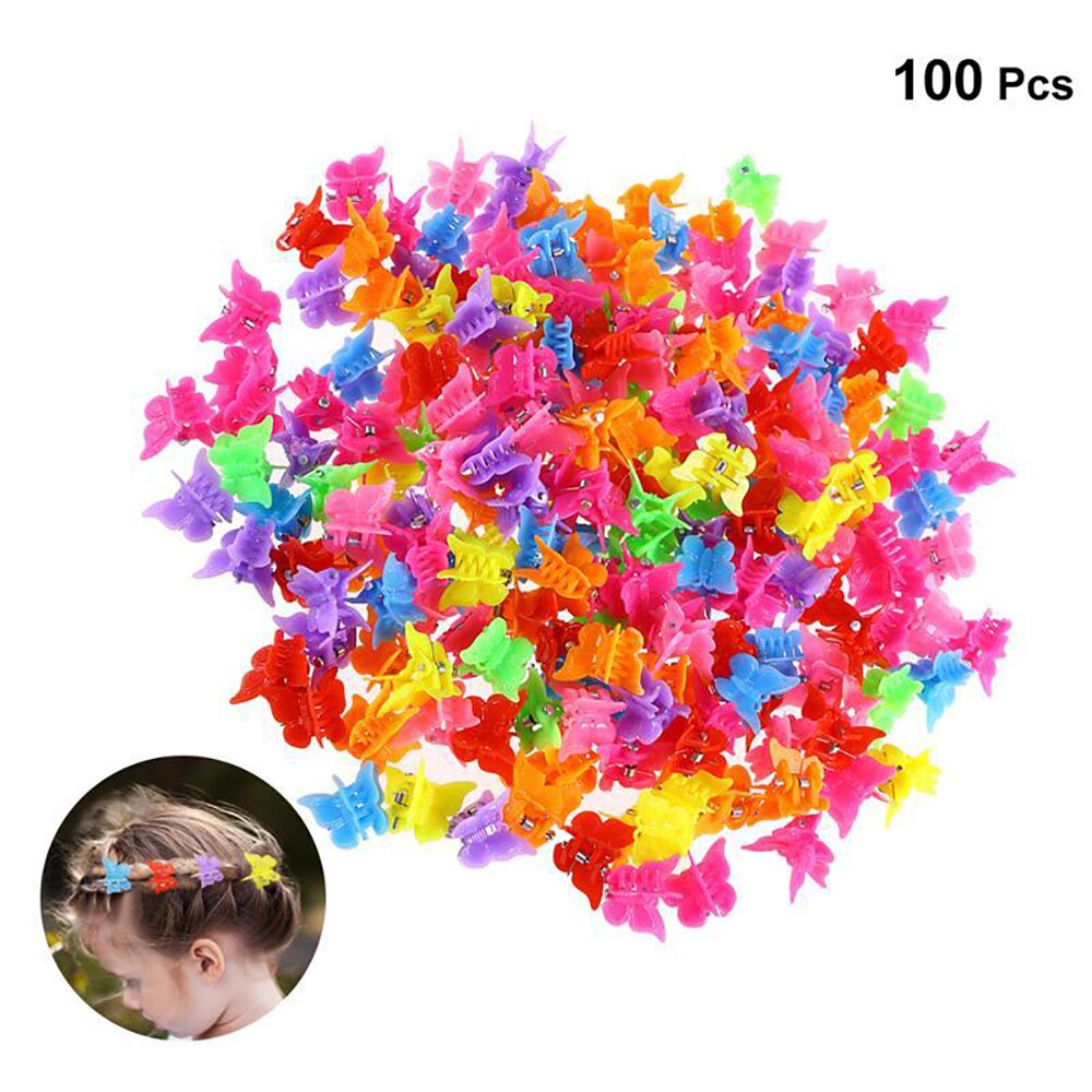 20/50/100Pcs Baby Meisje Vlinder Haar Clips Gemengde Kleur Mini Haar Klauwen Haarspelden Haarspeldjes Kaak hoofddeksels Koreaanse Haaraccessoires