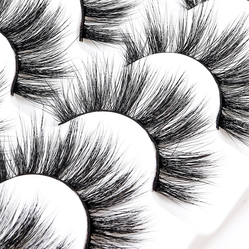 5 par 3d ögonfransar mink lösögonfransar handgjorda fluffiga fluffiga naturliga långa fransar dramatisk makeup ögonfransar cilios mink verktyg