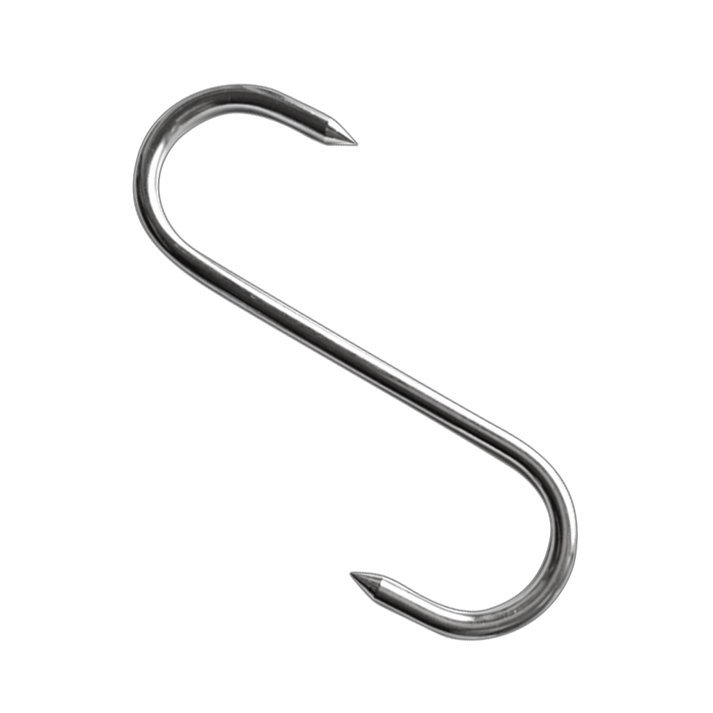 Ekstra kraftigt rustfrit drejeligt kødkrog slagterkrog køkken 0.6 x 14.3cm