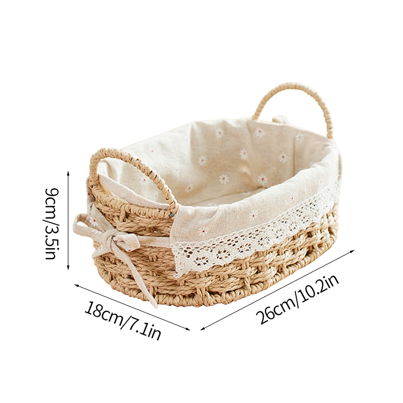 Geweven opbergmanden Rieten mand voor Keukenorganizer Badkamer Organiserende manden Desktop Organizer Container: MULTI