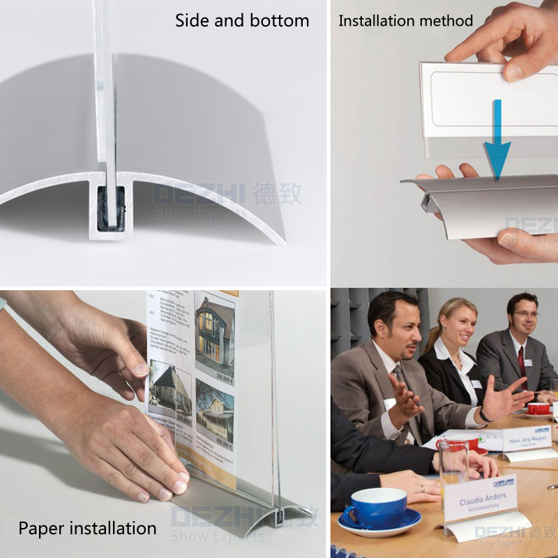 A4/A5 Vertical/Horizontal Table Display 210*297 Meeting Room Desktop Holder Menu Display for Restaurant Acrylic Clear Holder
