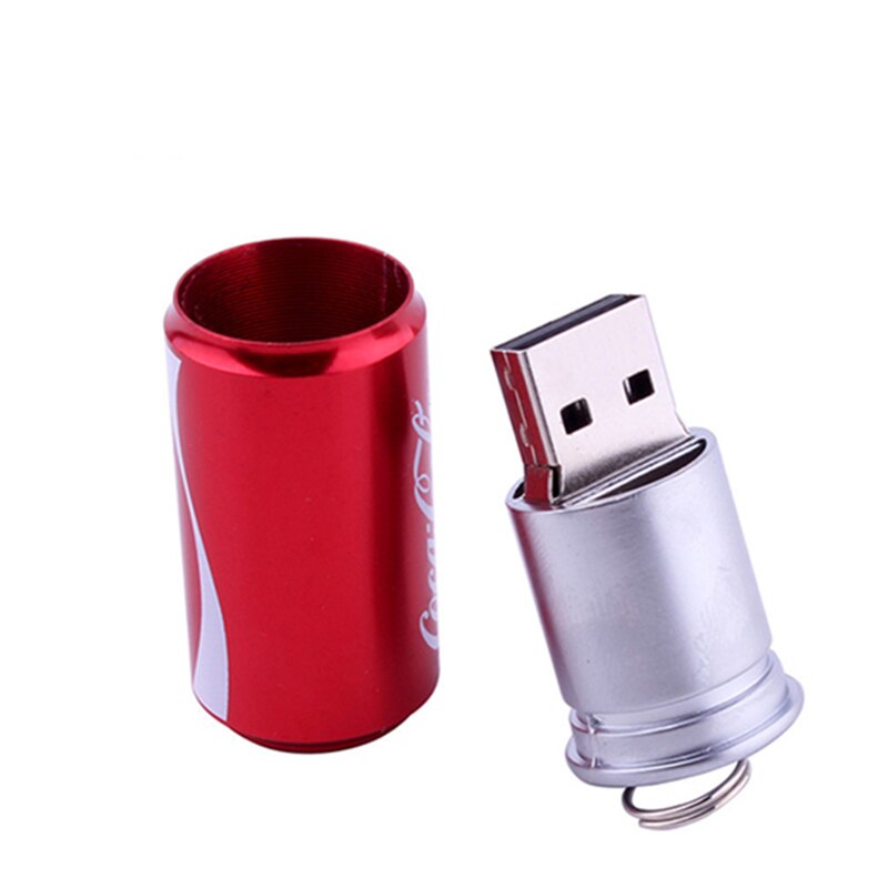 JASTER Nueva simulación Creativa 4GB pen drive 2,0 memoria flash 8GB 16GB32GB 64GB cerveza puede cola puede bebidas puede Modelo USB: 32 GB / Coca Cola