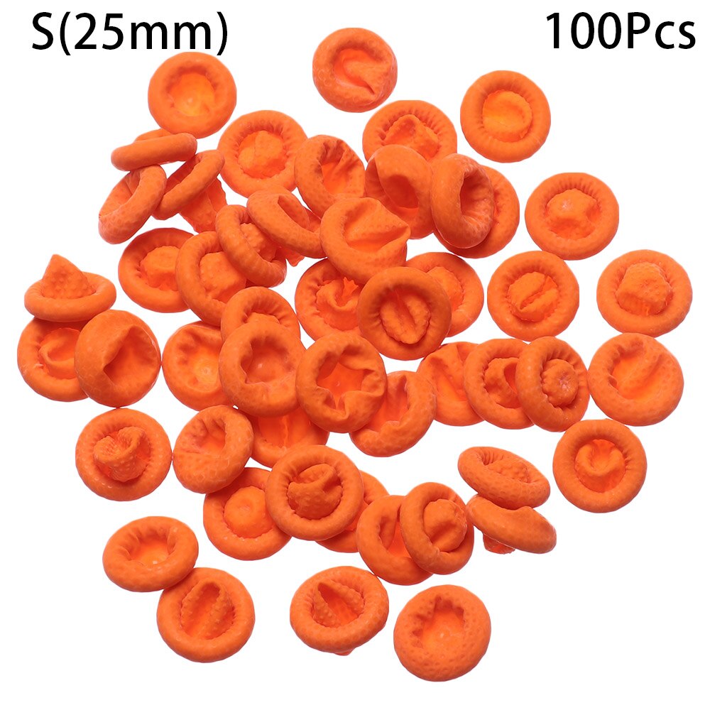 100 Stck Orange Fingerlinge Natürliche Latex Wiederverwendbare Finger Abdeckung Schutz Handschuhe Fingerspitze Schutzhülle Reinigung Zubehör: S