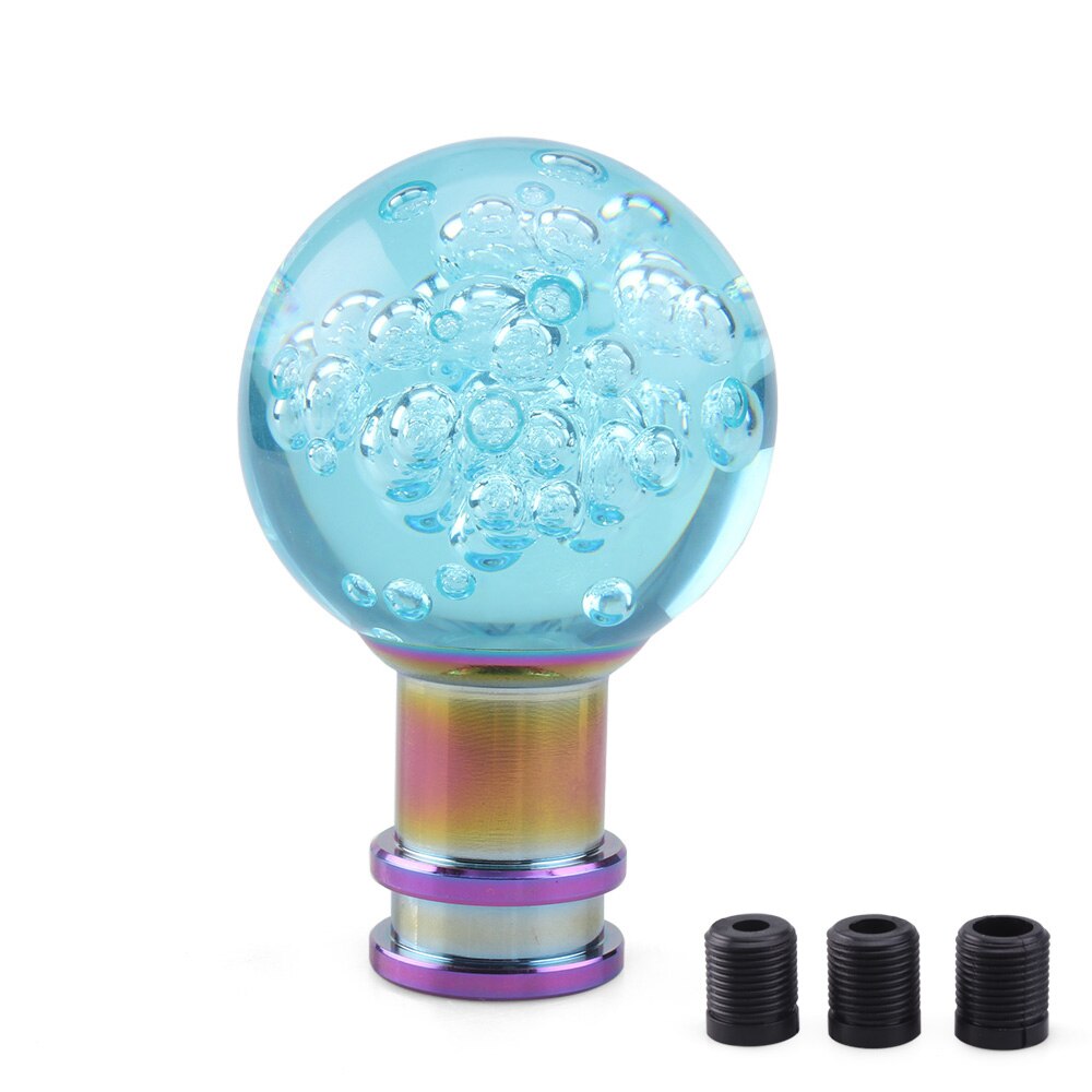 Car Manual Shift Knob Gear Shifter Head Shift Knob Stick Crystal Transparent Bubble Pink Blue White Gear Shift Knob RS-SFN081: light blue