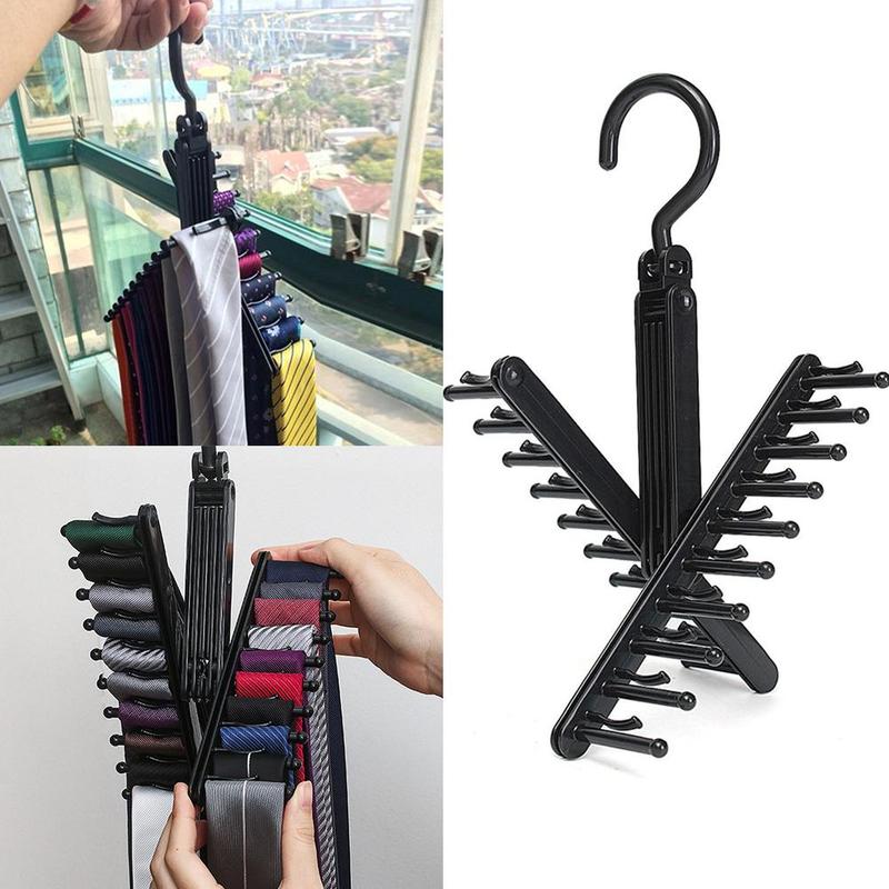 Multifunction Storage Rack Necktie Belt Organizer Rotating Tie Hanger Holder Closet Organization Wardrobe Finishing Rack