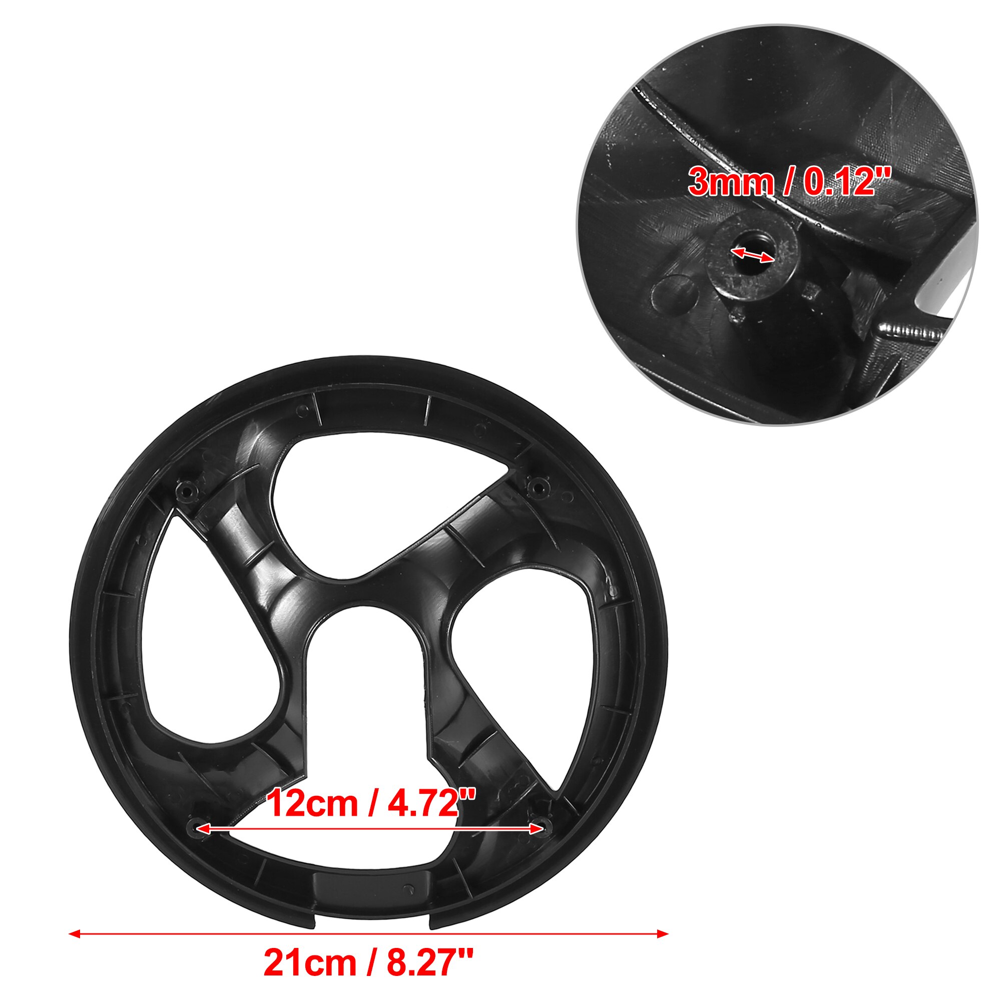 Uxcell-Juego de bielas para bicicleta, Protector de rueda de cadena de manivela, cubierta de anillo, protección protector bielas mtb 40T42T 46T 48T 52T4/5 agujeros