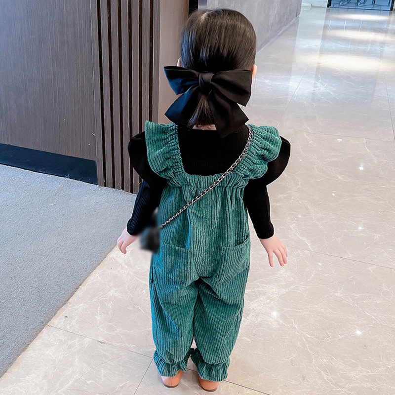 Conjunto de 2 piezas de blusa de lana para niña, ropa o pantalones para niña, camiseta y pantalones de pana, Otoño e Invierno