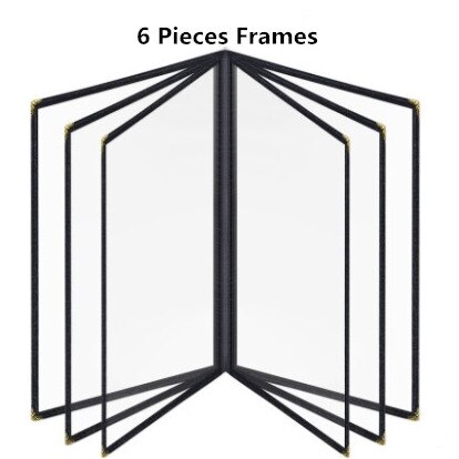 A4 Menu Cover Books 8.5&quot;x11&quot; Single Page 2 View Restaurant Cafe Recipe Menu Holder Covers Frames: 6 Frames Black