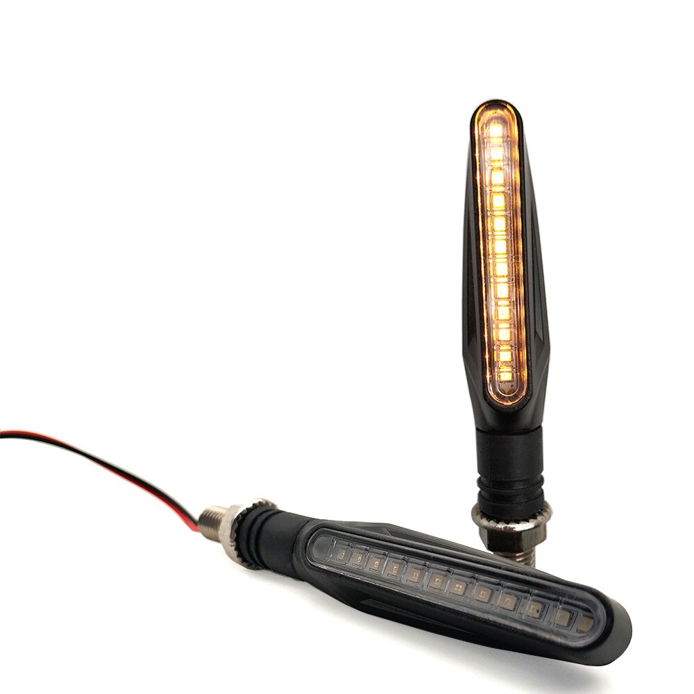 Clignotant LED universel pour motos, pour Kawasaki Z750 Z1000 Z650 Z900 Z800 Z250 Z300: Yellow-a pair