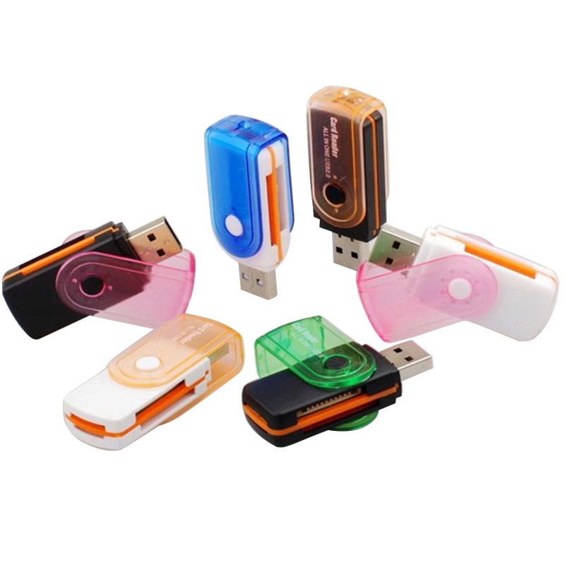 Larryjoe 4 in1 usb 2.0 high-speed multifunktions-usb-kartenleser mit  in 1 ms m2 tf, mmc, micro-sd und u-flash-speicherkartensteckplatz (farbe zufällig)