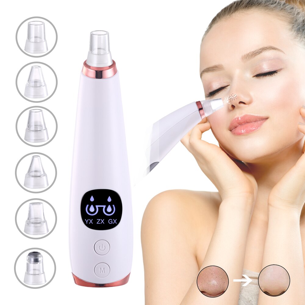 Black Head Remover Blackhead Vacuum Visible Facial Pore Cleaner Microscope Blackhead Suction Rechargeable Acne Pimple Remove