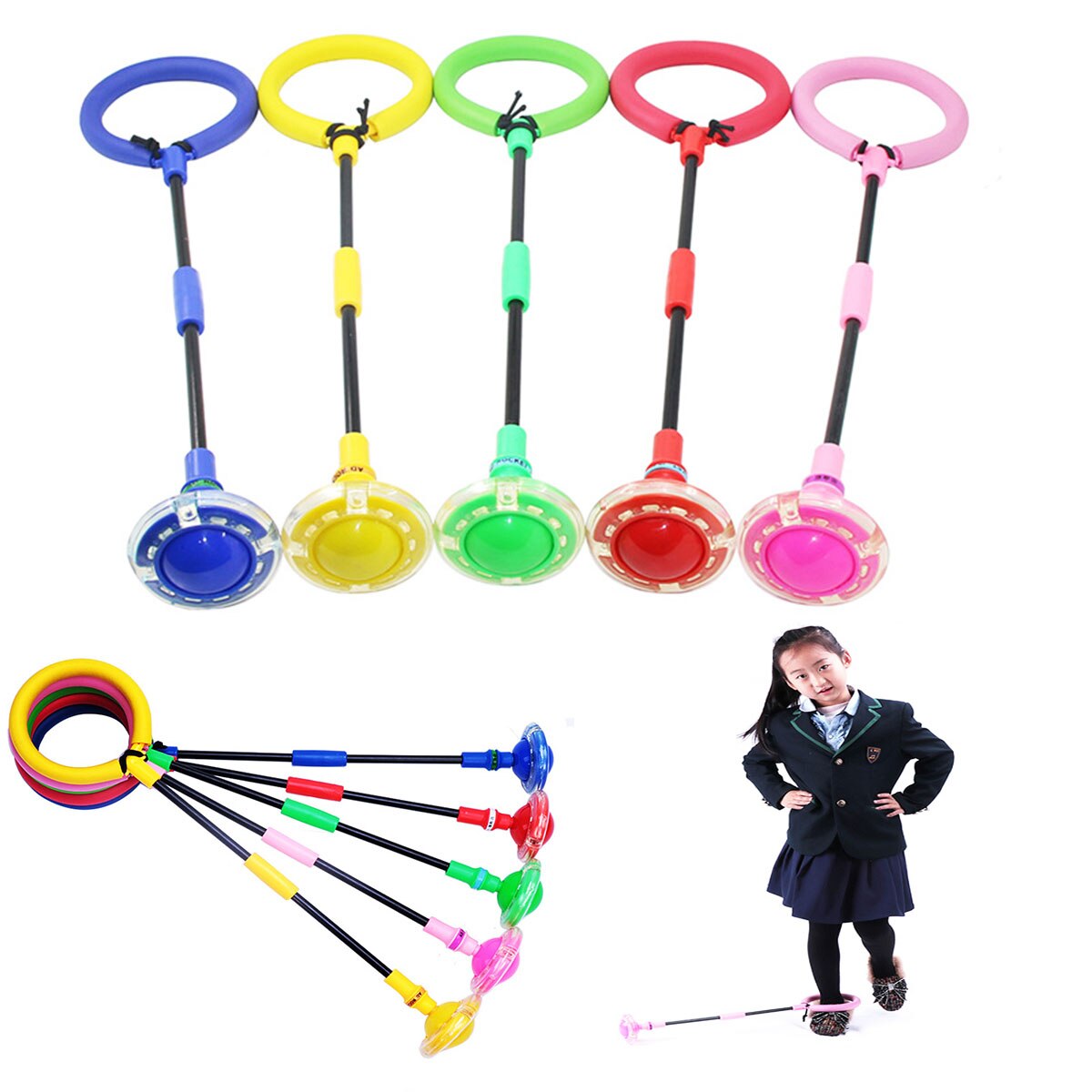 LED-Blitz Rad Überspringen Seil Einzel Fuß Springen Ball freundlicher Erwachsene ÜSpund Spielzeug Fitness glühend Sport Springseil