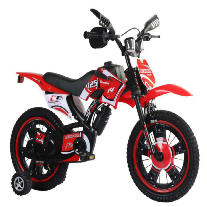 Simulazione per bambini motocicletta bicicletta per bambini 12/16/18/20 pollici Mountain Bike per bambini all&#39;aperto bicicletta per bambini giocattolo regalo per bambini: 16inch red