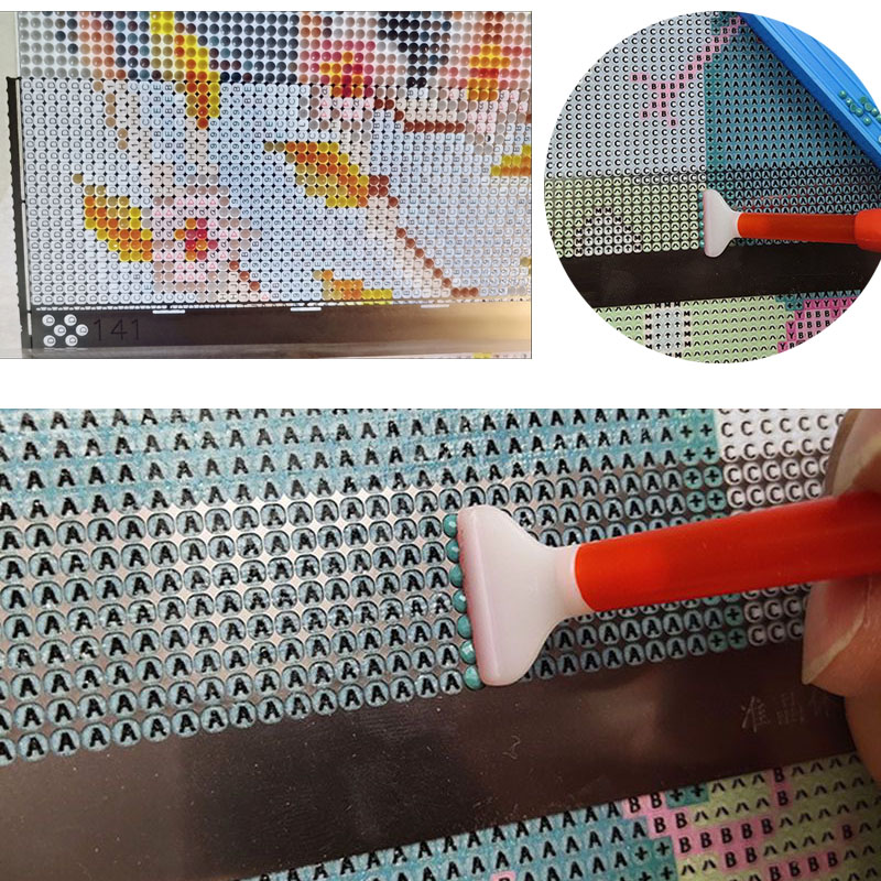 800/1020/2200 Gaten RVS Liniaal Voor Diamant Schilderen Borduurwerk Accessoires Diy Tekening Liniaal Blanco Ronde Vierkante Boren