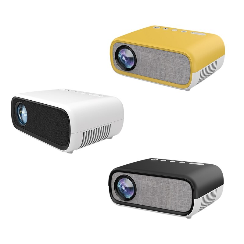 Mini Portable Projector FHD 1080P Color LED 3D Play With Built-In Speakers For Home Audiovisual