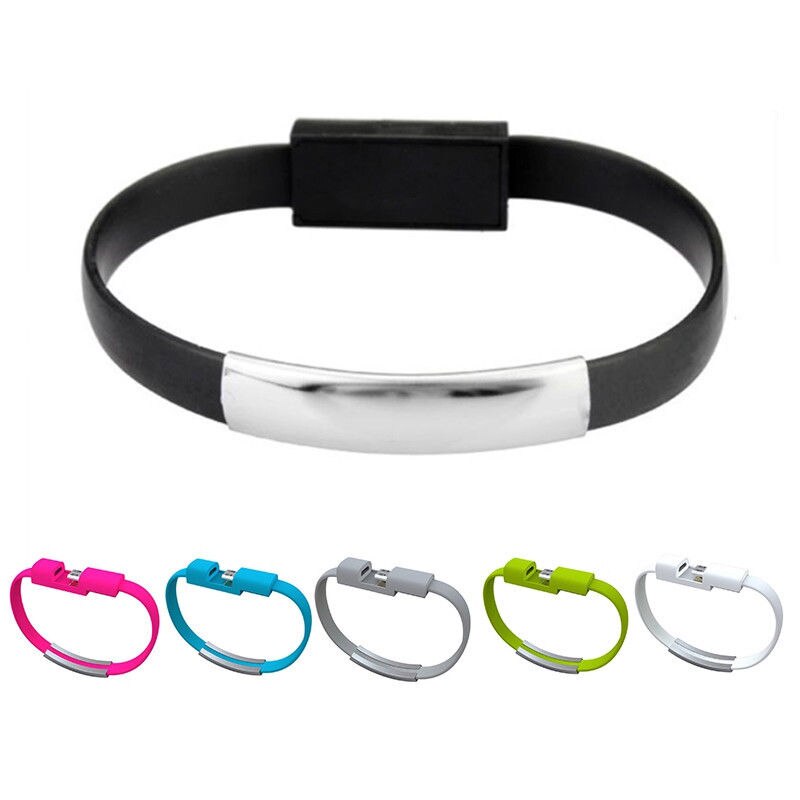 Pulsera Micro USB tipo C, Cable de sincronización de datos, cargador para iPhone 5s, 6, 6 s, 7 Plus, X, Samsung S6, S7, Xiaomi