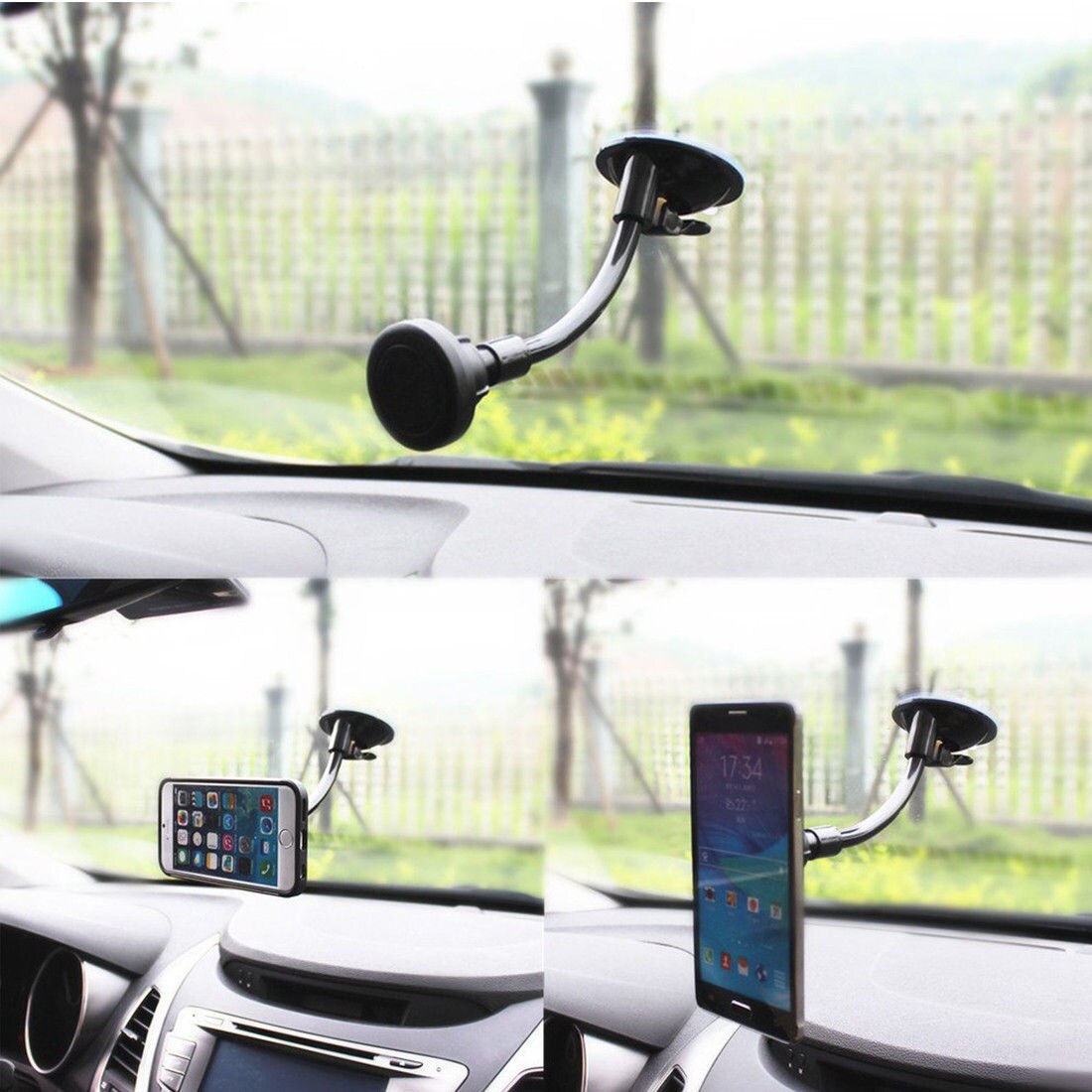 Verstelbare Magnetische Auto Houder Magneet Auto Telefoon Houder 360 Draaibaar Stand Mount Ondersteuning Universele Voorruit Houder gratis hand