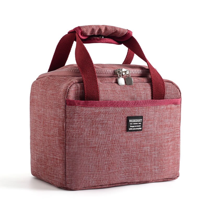 Lunch Zakken Voor Werk Geïsoleerde Lunch Tas Voor Vrouwen Kinderen Koeltas Thermische Zak Draagbare Lunchbox Ice Pack Tote voedsel Picknickzakken: wine red
